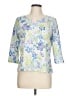Talbots Blue 3/4 Sleeve Blouse Size L - photo 1