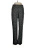 Tail Print Black Casual Pants Size 4 - photo 1