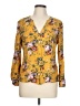 oasis 100% Viscose Floral Yellow 3/4 Sleeve Blouse Size 12 - photo 1