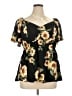 Torrid Black Short Sleeve Blouse Size 1X Plus (1) - photo 1