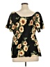Torrid Black Short Sleeve Blouse Size 1X Plus (1) - photo 2