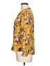 oasis 100% Viscose Floral Yellow 3/4 Sleeve Blouse Size 12 - photo 5