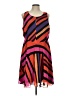 CAbi 100% Polyester Stripes Black Orange Casual Dress Size L - photo 1