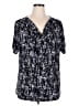 Cj Banks Silver Short Sleeve Blouse Size 1X - photo 1