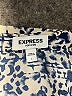 Express 100% Polyester Paisley Blue Long Sleeve Blouse Size L - photo 4