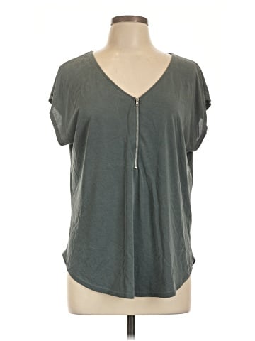 Green Envelope Short Sleeve Top (view 1)