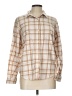 Old Navy 100% Cotton Plaid Tan Long Sleeve Button-Down Shirt Size L - photo 1