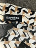 Express 100% Recycled Polyester Houndstooth Brown Long Sleeve Blouse Size L - photo 7