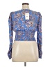 Free People 100% Polyester Blue Long Sleeve Top Size XL - photo 2