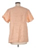 Flax 100% Linen Orange Short Sleeve Blouse Size 6 (S) - photo 2