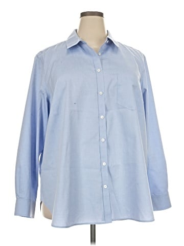 Foxcroft Long Sleeve Button-Down Shirt (view 1)