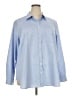 Foxcroft 100% Cotton Blue Long Sleeve Button-Down Shirt Size 2X (estimated) - photo 1
