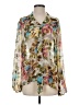 Kut from the Kloth 100% Polyester Floral Ivory Long Sleeve Blouse Size S - photo 1