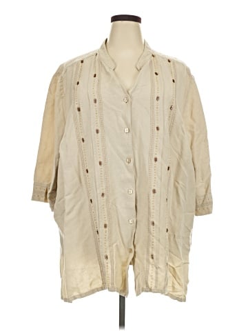 Maggie Barnes 3/4 Sleeve Button-Down Shirt (view 1)