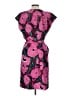 Talbots 100% Polyester Print Pink Casual Dress Size Lg Petite - photo 2