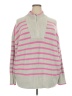 Lands' End 100% Cotton Stripes Pink Pullover Sweater Size 3X - photo 1