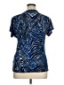 Chaus Animal Print Blue Short Sleeve Blouse Size XL - photo 2