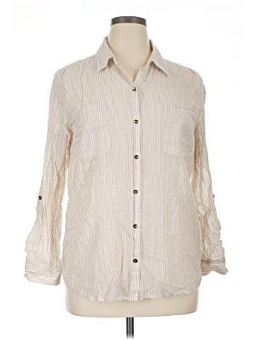 Chico's 3/4 Sleeve Button-Down Shirt (view 1)