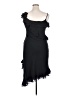 Eva Blue 100% Polyester Black Cocktail Dress Size 14 - photo 2