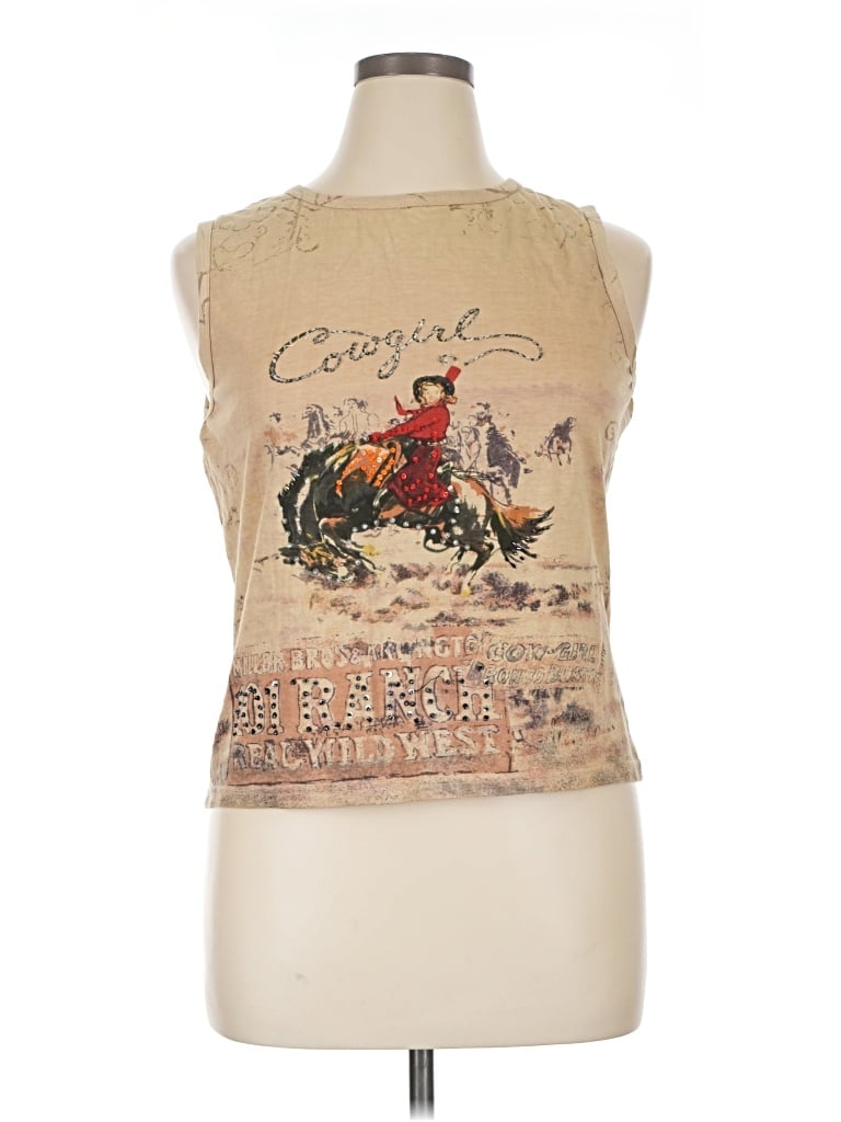 Pre-owned Take-two Sleeveless T-shirt In Gold