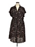 oasis 100% Polyester Floral Black Casual Dress Size 2X - photo 1