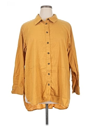Universal Standard Long Sleeve Button-Down Shirt (view 1)