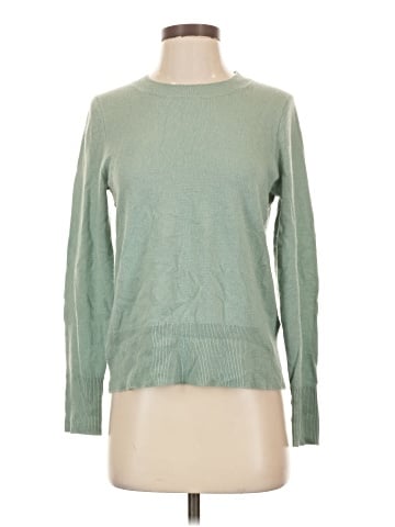 Buttons Cashmere Pullover Sweater (view 1)