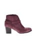 Mia 100% Leather Burgundy Ankle Boots Size 7 - photo 1
