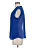 E&M Collection 100% Polyester Blue Sleeveless Blouse Size M - photo 5