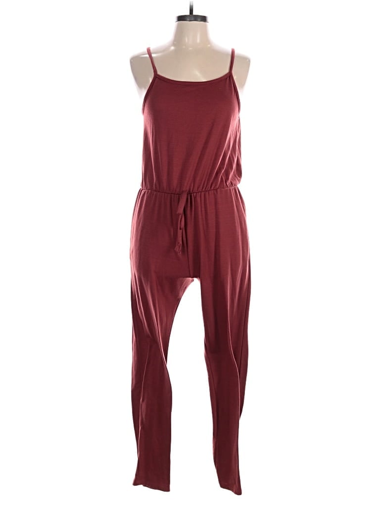 Pre-owned Entro Jumpsuit In Burgundy