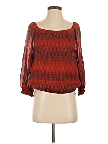 Alice + Olivia Long Sleeve Silk Top (view 1)