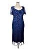 DKNY 100% Polyester Blue Cocktail Dress Size 16 - photo 1