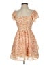 Altar'd State 100% Polyester Floral Orange Cocktail Dress Size XS - photo 1