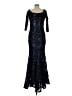 Xscape Blue Black Cocktail Dress Size 8 - photo 2