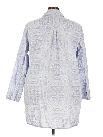 Cacique 3/4 Sleeve Button-Down Shirt (view 2)