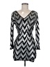 Tyche Chevron-herringbone Silver Cocktail Dress Size M - photo 1