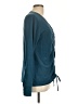 Ideology Teal Long Sleeve Blouse Size L - photo 4