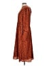 Halogen 100% Polyester Print Orange Casual Dress Size L - photo 5