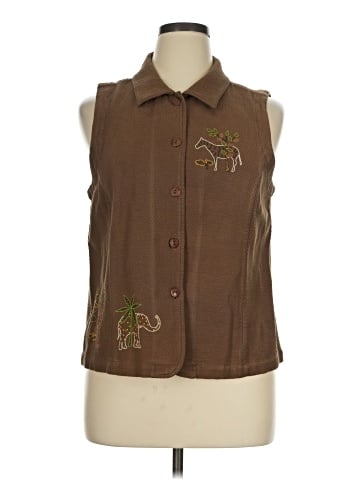 Christopher & Banks Sleeveless Button-Down Shirt (view 1)