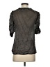 Dolan 100% Leather Black 3/4 Sleeve Top Size S - photo 2