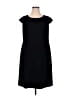 Jones Studio 100% Polyester Solid Black Casual Dress Size 14 - photo 1