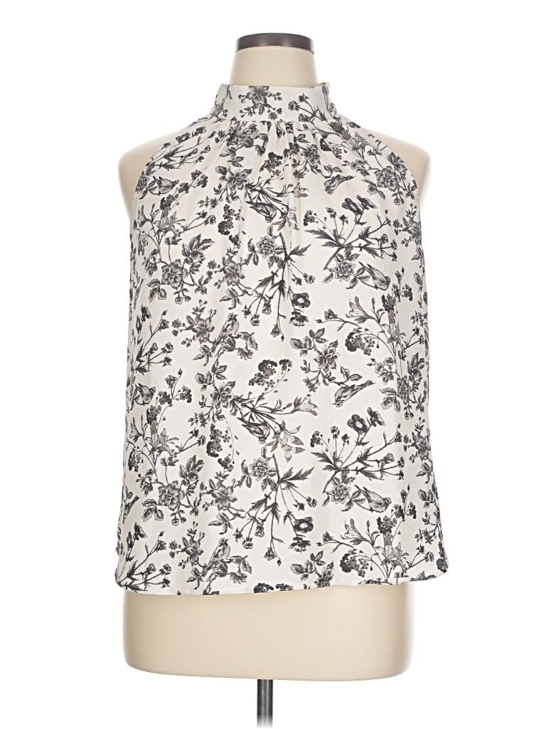 Pre-owned Violets & Roses Sleeveless Blouse In Silver