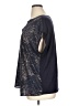 Papermoon 100% Polyester Metallic Silver Short Sleeve Blouse Size 1X - photo 5