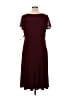 Perceptions Burgundy Casual Dress Size XL - photo 2