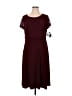 Perceptions Burgundy Casual Dress Size XL - photo 1