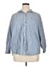 Old Navy Stripes Blue Long Sleeve Button-Down Shirt Size XL - photo 1
