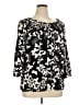 Talbots 100% Viscose Black 3/4 Sleeve Blouse Size XL - photo 1
