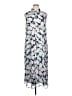 CAbi 100% Polyester Print Silver Casual Dress Size XL - photo 1