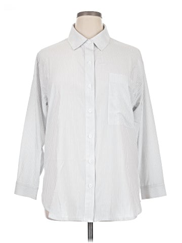 Unbranded 3/4 Sleeve Button-Down Shirt (view 1)