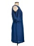 CeCe 100% Polyester Solid Blue Casual Dress Size 10 - photo 4
